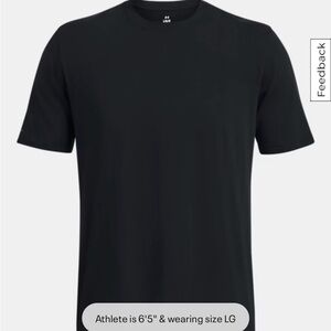 Under Armour Men's UA Icon Charged Cotton® Black T-Shirt, size medium